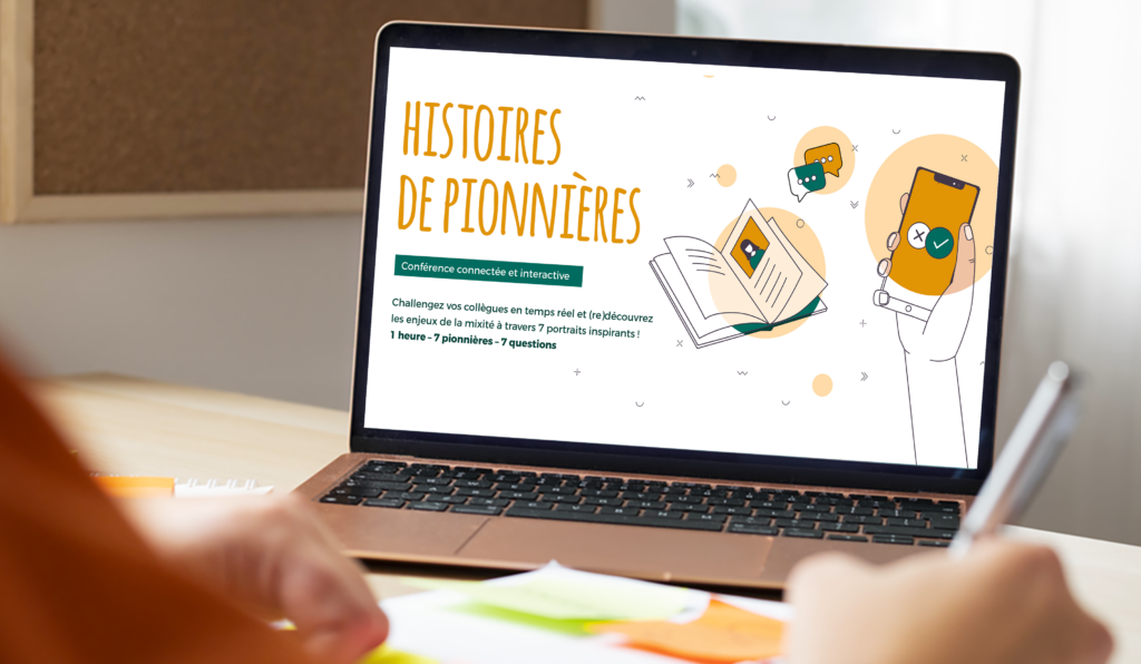 Mockup de la conférence Histoires de pionnières